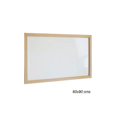 Pizarra Blanca Mural 60X90Cm Marco Madera