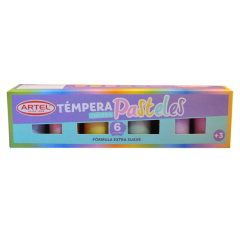 Tempera 06 Colores Pastel 15Ml Artel