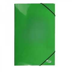 Carpeta Carton Con Elastico Verde