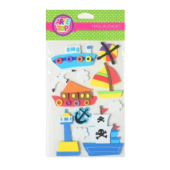 Stickers Goma Eva Figura Mundo Marino