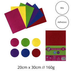Set 06 Paño Lenci Mix Colores Adhesivo Arte Top