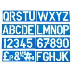 Regla Plantilla Letras/Numeros Normografo 10Cm