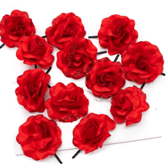 Pack 12Un Pinche Rosa 11cm Rojo Feco
