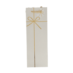 Pack 12 Bolsa de regalo vino cinta dorada 12.7x36x1un feco