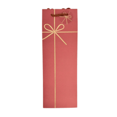 Bolsa de Regalo Vino Cinta Dorada 12.7x36x1un Feco