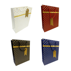 Bolsa regalo mediana 18x23 Golden Stripes Feco