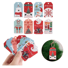 Set 8 Pcs Tags Navidad