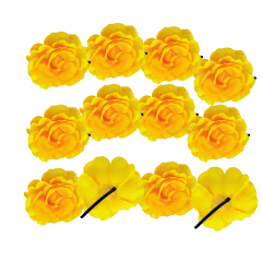 Pack 12 Pinche Rosa 10Cm Amarillo Feco