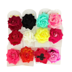 Pinche Rosa Gamuza 7.5Cm Colores Fiestas Patrias