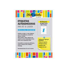 Etiqueta carta 10hjs 21.6x27.9cm blanca