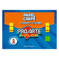 Estuche papel crepe 6hjs 6 col 50x100