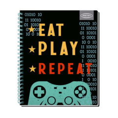 Cuaderno Universitario 7Mm 100Hj Tapa Dura Gamers Soft