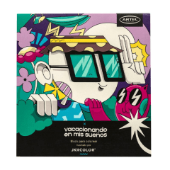 Block para Colorear Vacacionando 22x22cm 350Grs Artel