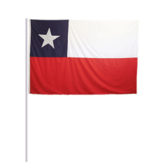 Bandera Chile 60x90 Palito Feco