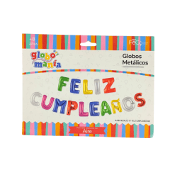 Globo Metalizado 16 Letras Feliz Cumplea¤os Mix Colores