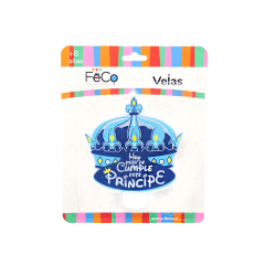 Vela Cumplea¤os Corona Principe Azul