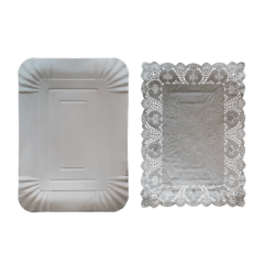1Un Bandeja Rectangular Blonda Blanco 25X35 Feco
