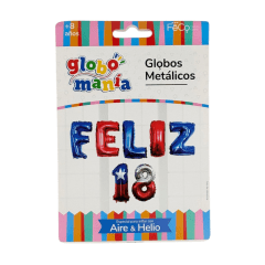 Globo Metalico Feliz 18 Feco