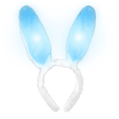 Cintillo Conejo Celeste Led Feco