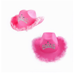 Sombrero Vaquero Corona Rosado Feco