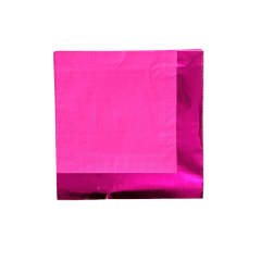 Servilletas Franja Metalica 33x33 Fucsia 12Un Feco