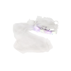 Cintillo Corona Puntas Led Velo Blanco Feco