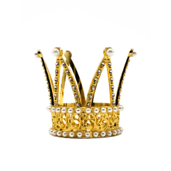 Corona Metal Decoracion Bouquet 5.6cm Dorado Feco
