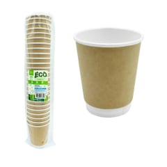 Set 25 Vasos Kraft Eco 8oz Feco