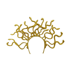 Cintillo Plastico 29X42Cm Medusa Dorado