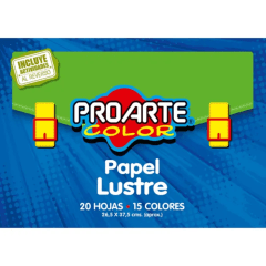 Estuche papel lustre 14 hojas 11 colores 265x375