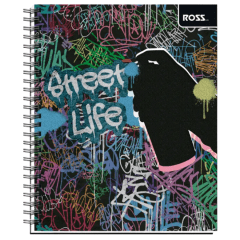 Cuaderno Universitario 7Mm 100Hj Tapa Simple Street Life