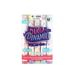 Set 05 Destacadores Doble Punta Mooving