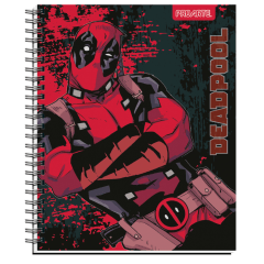 Cuaderno Universitario 7Mm 100Hj Tapa Dura Deadpool