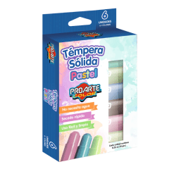 Tempera Solida 06 Colores Pastel Proarte