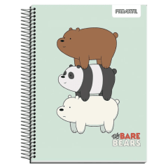 Cuaderno Cuarta 17x21Cm 7Mm 150Hj we Bare Bears