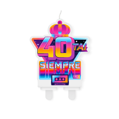 Vela Cumpleaños 40Tai Siempre