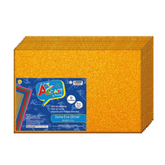 10Un Goma Eva Glitter Naranjo Art&Craft