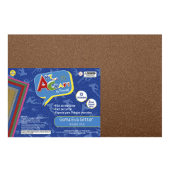 10Un Goma Eva Glitter 40x60Cm Cafe Art&Craft