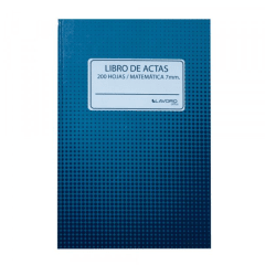 Libro Acta 200 Hojas Mat 7MM Foliado Lavoro