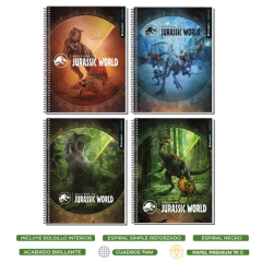 Cuaderno Triple Carta Mat 7mm 120Hjs Jurassic World Rhein