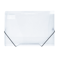 Carpeta Plastica Con Elastico Oficio Transparente y Acoclip