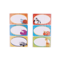 Etiqueta Escolar animales 12un