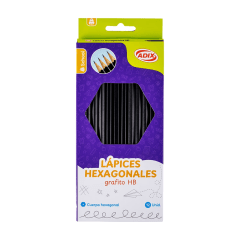 Lapiz de Mina HB Hex N°2 12Un Adix
