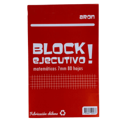 Block Prepicado Matematicas 7Mm Oficio 80Hj Aron