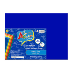 10un Goma Eva Lisa 40x60cm Azul Art&Craft