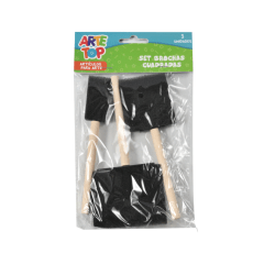 Set 03 Brochas Esponja Cuadrada Arte top