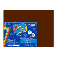 10un Goma Eva Lisa 40x60cm Cafe Oscuro Art&Craft
