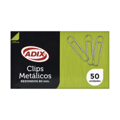 Clips Metal 80Mm Punta Redondo 50Un