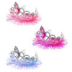 Corona Reina Plastica Corazon Y Pelitos