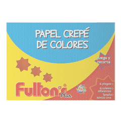 Estuche papel crepe 6 pliegos 6 colores 50x100cm